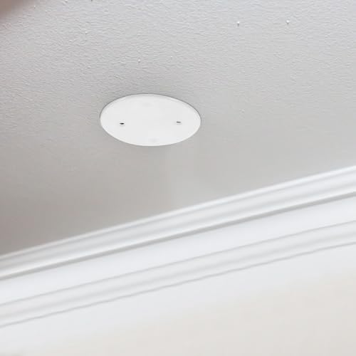 30pcs Wire Round Wall Plate - Ceiling Cover, Electrical Outlet Plates, Flat Blank Access Panel for Drywall Unpack - White Pp