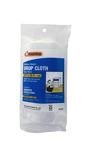 Frost King Clear Polyethylene Drop Cloths - In Rolls, 10'x20'x1 mil - size: 10' X 20' X 1mil