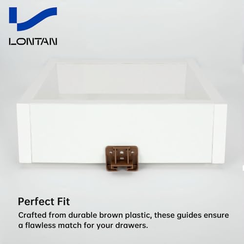 LONTAN 10 Pack Plastic Drawer Slides and Guides for Commercial Kenlin Rite-Trak I Replacement Dresser Glides Tracks for Center Mount Rails - size: 10 Pack, style: Classic