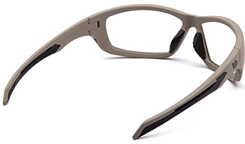Venture Gear Howitzer Safety Glasses - color: Clear Anti-fog Lens/ Tan Frame