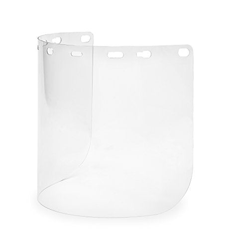 Delta Plus WELFS15P Fs-15P Polycarbonate Flat Face Shield, 15.5" Height, 0.04" Width, 8" Length, Polycarbonate, One Size, Clear