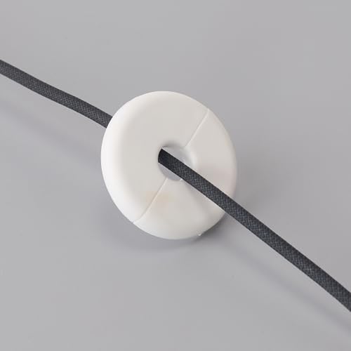 2Pcs Wall Hole Cover Cable Grommet for Ethernet Cable Wall Pass Through Routing Kit Accessories, Compatible with Cables up to 10mm Diameter and 1 Inch Wall Holes