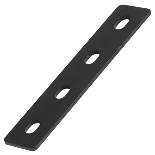 heneng 6 Pcs 10" Mending Plate Straps Straight Repair Flat Slotted Plate, Heavy Duty Steel Metal Brace,5/32" Thick - size: 10" x 1-1/2" x 5/32"