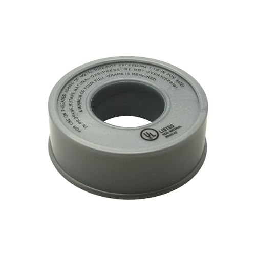 Thrifco 4400944 944-T 1/2 Inch x 260 Inch Gray Thread Sealing PTFE Stainless Steel Tape