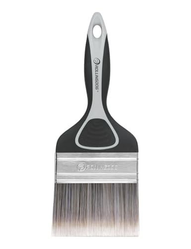 ROLLINGDOG 4 Inch Large Paint Brush- Medium Stiff Paint Brush for Smooth Surfaces,Wall Paint,Ceiling,Blinds,Large Surface Areas(100mm) - color: Medium Stiff Paint Brush 100mm