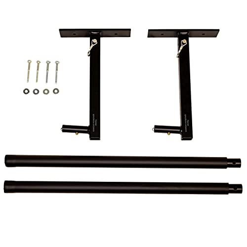 StoreYourBoard Adjustable Overhead Ladder Rack – Garage Organizer Ladder Shelf for Step & Extension Ladders - Storage Racks and Shelving for Garage Organization - Ceiling Mounted - Holds 75 lbs - size: Single