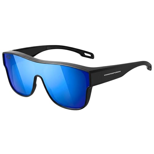 Cover-Ups Black Fit Over Sunglasses - Wrap Around Sunglasses - People Who Wear Prescription Glasses in the Sun - color: Blue