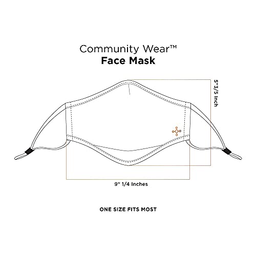 Tommie Copper Community Wear Face Masks I Double Lined, Copper Infused, Ear Straps & Nose Wire, Face Covering (Pack of 2) - style: Black & Cobalt Blue