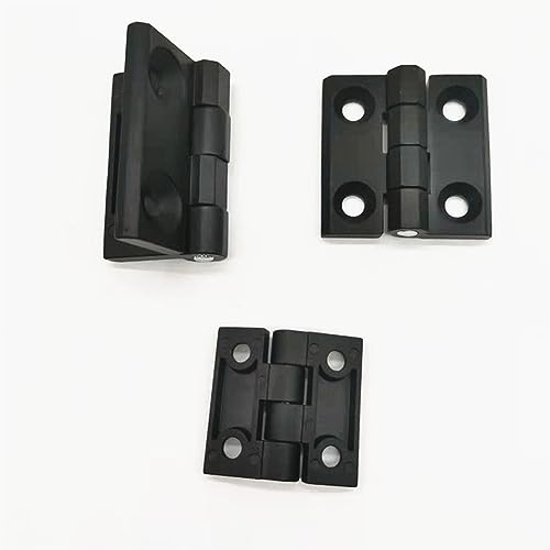 2 Pcs Black Zinc Alloy Hinge Door Frame Hinges Aluminum Profile Hinge Install Kit for 2020 Aluminum Extrusion Profile Slot 6mm (60x60mm) - size: 60x60mm