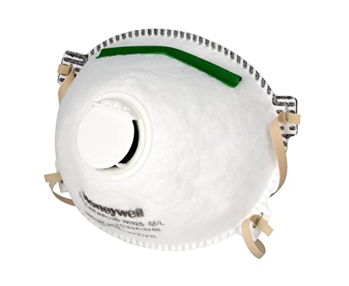 Honeywell NIOSH-Approved N95 Respirator Mask with Exhalation Valve for Airborne Particulates (RWS-54006)