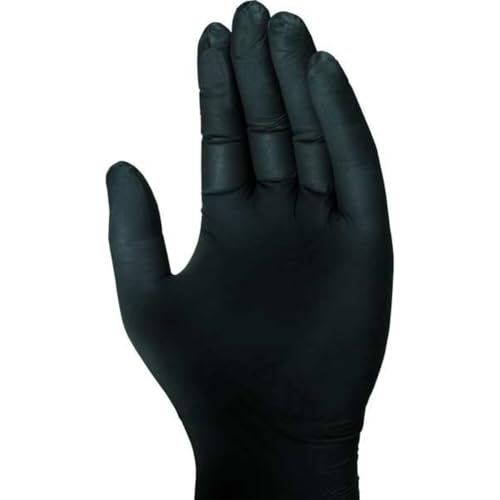Mechanix Wear D03-05-011-100 - Nitrile Disposable Gloves, Powder Free, Textured - 5 Mil Black (100 Pack) - color: Black 5 Mil, size: X-large (Pack of 100)