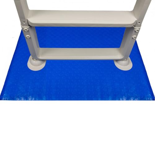 Aqua Select 24" x 36" Swimming Pool Ladder Mat | Protects Vinyl Pool Liner | Blue, Non-Slip, Rectangular, Machine Made, Vinyl, Summer, Outdoor, 1 Piece - size: 24" x 36"