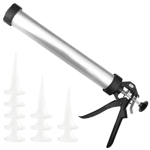 Sausage Caulking Gun, Caulking Tool Gun, 20 Oz Sausage Guns, Soft and Hard Glue with 10 Nozzles Adhesive Sealant Tool Kit Guns Household Tools, Caulk
