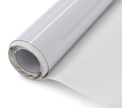 LA Linen Vinyl54_8G_10yrdRoll 8 Gauge of 54" W Vinyl Roll, 10 yd., Clear