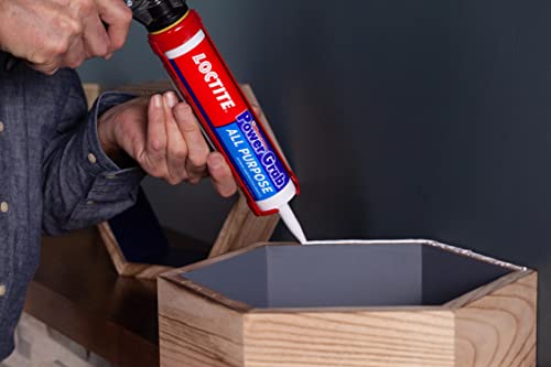 Loctite Power Grab Express All Purpose Construction Adhesive, 9 fl oz Cartridge, 12 Pack - Versatile Construction Glue for Cement, Tile, Wall & More - size: 12 Pack, style: 9 fl oz
