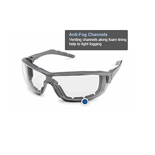 Gateway Safety 22GY80 Silverton Temple Version Safety Glass, Gray Frame - Clear Lens - color: Clear Lens, style: Regular