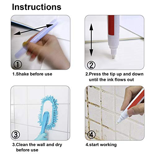Grout Tile Pen Wood Scratch Covers Grout Restorer Renew Repair Marker for Tile Wall Floor Furniture Repair Painting Grain Pens