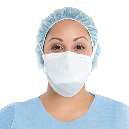 HALYARD DUCKBILL Mask, 3 Layer Construction, Pouch Style with Ties, Green, 37525
