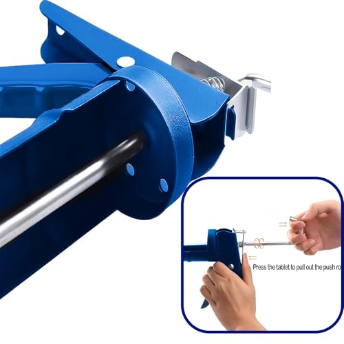 ADAK - Professional Caulking Gun, 10:1 Thrust Ratio, Caulking Gun No Drip, Hand Tool for Silicone & Sealant Application, Smooth Pressure Caulk Gun, Caulking Gun Tool (Blue) - color: Blue