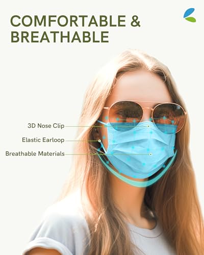 FriCARE Face Masks Disposable for Adults, 4 Ply ASTM Level 3, Individually Wrapped Mask for Allergy Protection, 100 Pack, Woodland Mystery - color: Woodland Mystery