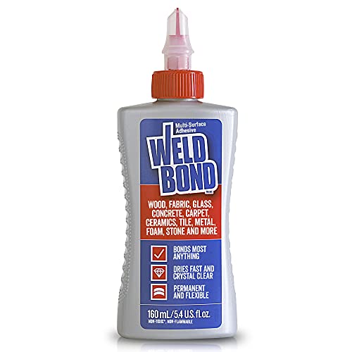 Weldbond Multi-Surface Strong Glue – Fast Drying Glue for Wood, Tile, Ceramic, Pottery, Glass, Metal & More – Heavy Duty Adhesive for Mosaic, Crafts, Wood Working & Repairs – 5.4oz (160ml), 12 Pack - size: 12 pack