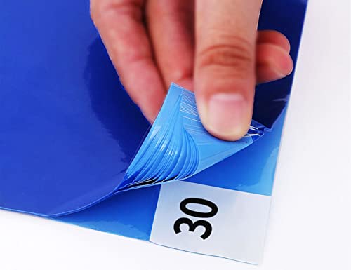 Sticky Mat Cleanroom Doormat Dust-Free Workshop Blue Plant Floor Mat 30 Pieces per pad (1)