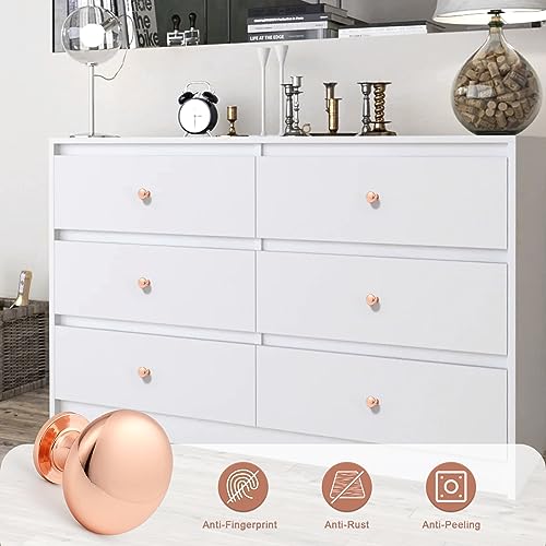 Probrico 5 Pack Single Hole Cabinet Knobs, Modern Style Drawer Pulls Rose Gold Knobs for Kitchen Bedroom Bathroom, Dresser Knob Furniture Handle Hardware - color: Rose Gold