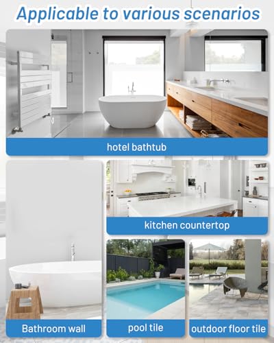 Tub and Tile Paint Refinishing Kit, 17.6oz Bathtub Refinishing Kit White with Tools and Hardener, Semi-Gloss White Tub Paint for Bathtub, Sink, Low Odor and Easy to Use, 25-30sq.ft - size: 17.6 Fl Oz (Pack of 1)