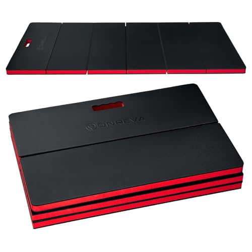 ONREVA Mechanic Mat 48x24x1.2 inch, Kneeling Mat for Working Under Car, Mechanics Pad for Ground, Extra Large Folding Kneeling Pad, High-Density Thick Knee Creeper Mat