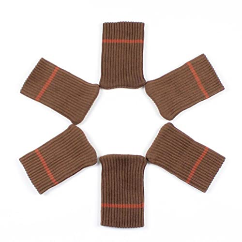 TEKEFT 4 pcs Knitting Wool Furniture Socks Chair Leg Socks Furniture Sliders That Protect Hardwood Floors from Scratches (New Brown) XL