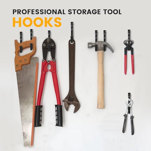 GURADESIGN 8-Pack Heavy Duty Garage Hooks for Hanging 50 lbs, 8” & 3.5” J Utility Hooks for Garage, Large Metal,Heavy Duty, Black - style: 3.5 and 8-Inch