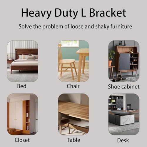 50PCS 90 Degree Corner Brace 0.75x0.75 Metal L Bracket Heavy Duty Corner Fastener Black Angle Brackets for Wood Furniture Bedframe Cabinet Drawer Chair with Screws, Plum Blossom - size: 50PCS