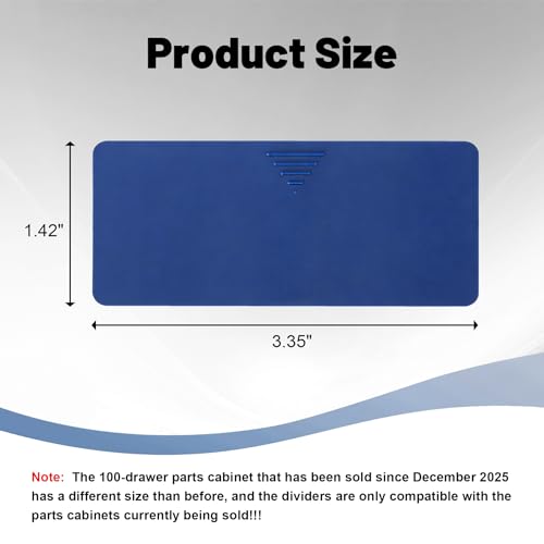biosp 100 pcs Cabinet Dividers, Plastic Drawer Dividers, Separators for Bolt and Nut Tool Storage Cabinets, Storage Bins - size: Divider