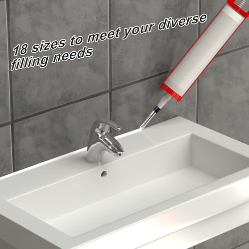 Upgrade Stainless Steel Caulk Finisher Kit Caulking Nozzles Tips Caulk Gun Tips