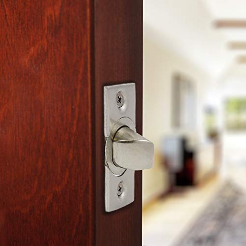 Design House Passage Door Latch, 6-Way Adjustable Fit, Square Spindle, Emblem Series Locksets, Easy Assembly, Satin Nickel Finish, 3.25 in. L x 1.05 in. W x 2.25 in. H, 582213 - color: Satin Nickel