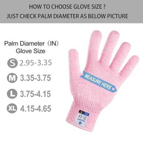 Cutting Gloves, Food Grade Level 5 Protection, Safety Kitchen Cut Gloves for Oyster Shucking, Fish Fillet Processing, Mandolin Slicing, Meat Cutting and Wood Carving. (Pink-Small 2 Pairs) - color: Pink, size: Small (Pack of 4)