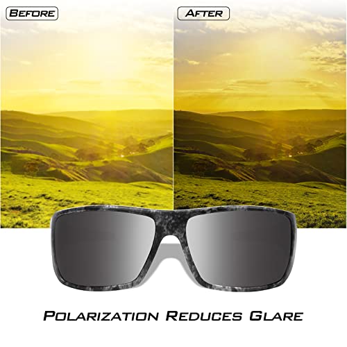 KastKing Iditarod Polarized Sport Sunglasses,PuriVex Protective Lens Coating Fishing Sunglasses For Driving Cycling Running - color: E: Matte Boulder Camo Obsidian Frame, Smoke Lens
