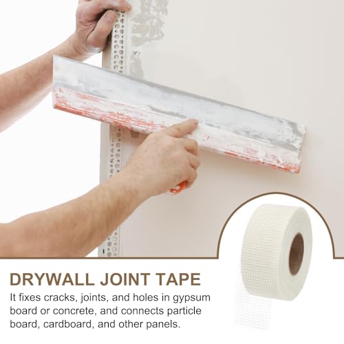 PATIKIL Drywall Repair Mesh Tape, 3 inch x 328 ft Fiberglass Repair Patch Self-Adhesive Dry Wall Joint Tape 6 Mesh Wall Hole Crack and Seam Patch, White - size: 3 inch x 328 Feet