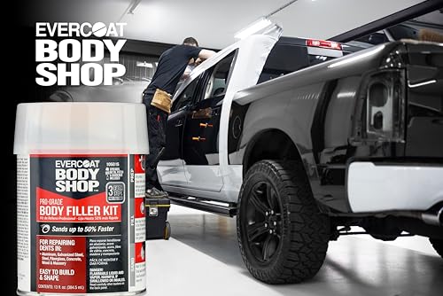 Evercoat Body Shop 105015 Pro-Grade Body Filler Kit, Easy to Build and Shape, Multipurpose for Dents in Aluminum, Fiberglass & More, Easy Mix Hardener Included 13 Fl Oz. - size: 13 Fl Oz., style: Body Filler Kit