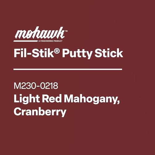 Mohawk Fil-Stik, Wax Putty Stick for Wood Repair, Light Red Mahogany, Cranberry, M230-0218, 1 Count - color: Light Red Mahogany