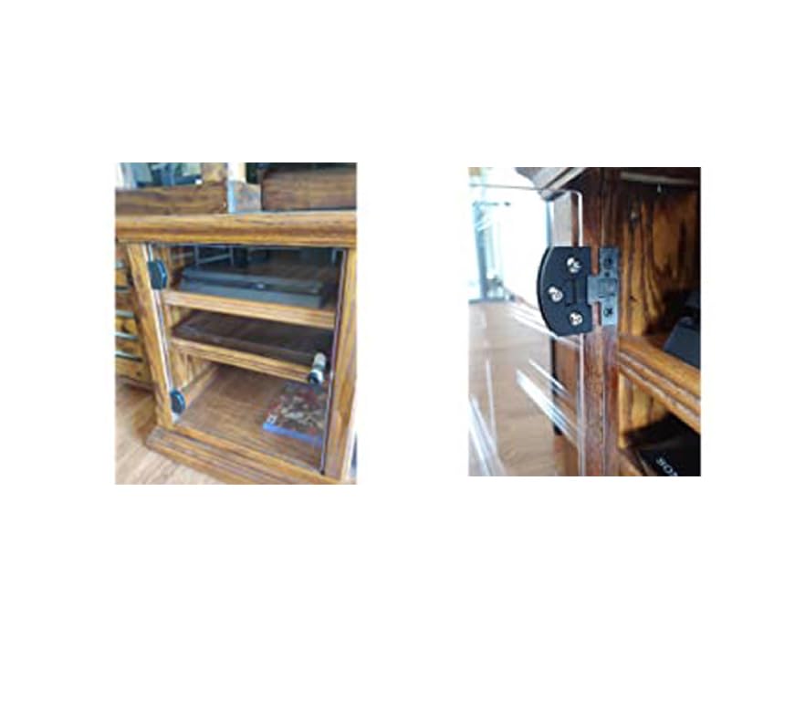 Bookshelf Door Hinge, Display Cabinet Door Hinge 90-Degree Glass clamp, Suitable for 5-8mm Thickness - color: black (10 pairs (= 20 pieces))