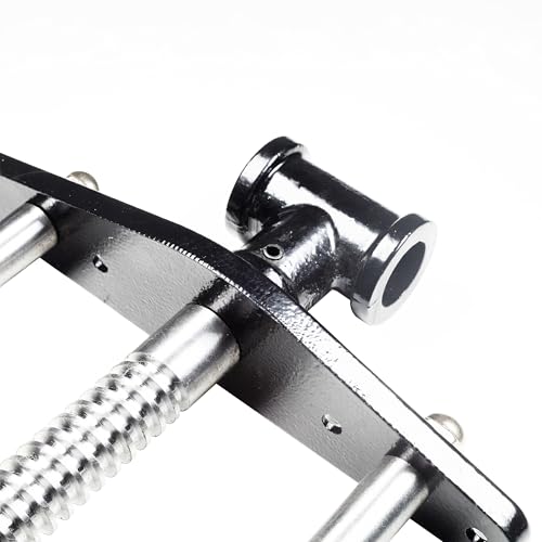 HFS(R) 9 Inch Woodworking Bench Vise, Heavy Duty Front Screw Vise for Workbench Chrome plating Leg Vise Hardware Woodworking with Mounting Screws - size: 9"