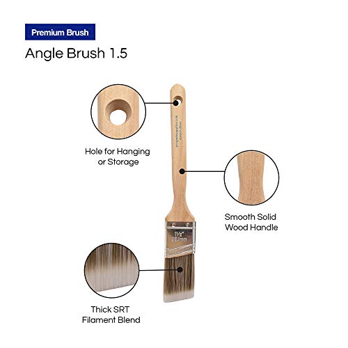 Pro Grade - Paint Brushes - Paint Brush Set (3 Ea 1.5A SC) (Pack of 2) - size: 3 Ea 1.5A SC (Pack of 2)