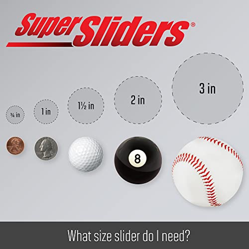 Super Sliders 3/4" Round Self-Stick Furniture Sliders or Movers for Carpet to Protect Furniture and Move Effortlessly, Brown (12 Pack)