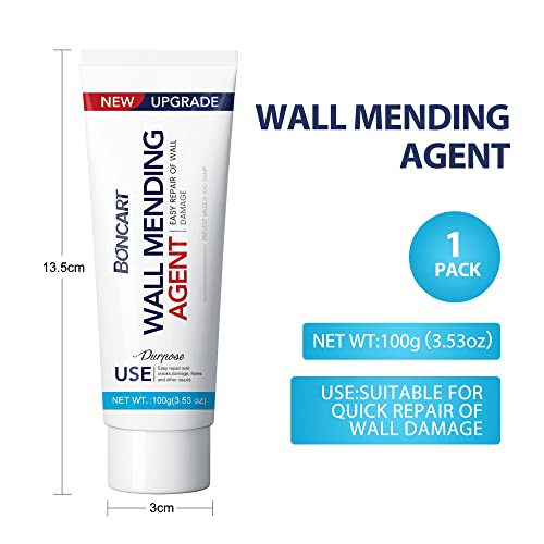 BONCART Spackle Wall Repair Kit,Drywall Repair kit,Wall Mending Agent Putty with Scraper,Plaster Wall Repair Paste for Wall Crack/Nail Hole/Graffiti,Wall Surface - style: 1Pack