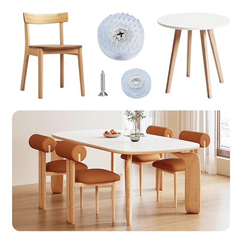 16PCS 1.2” Transparent Round Furniture Pads, Non-Slip Heavy Duty Screw-on Furniture Feet, Noise-Canceling Silicone Sliders for Table Desk Chair Sofa Legs - size: 1.2"