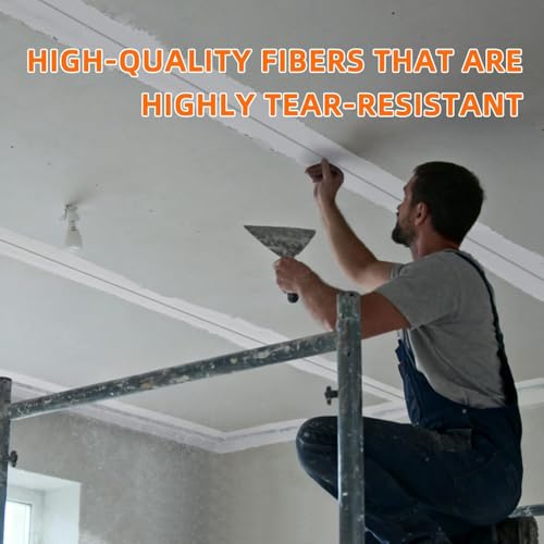 QILIMA Drywall Joint Tape 6 Inch x 75 Feet- Self-Adhesive Mesh Tape for Drywall Repair, Crack Fixing, Joint Taping, Easy to Apply, Heavy Duty Fiberglass Reinforcement - size: 6Inch x 75 Feet