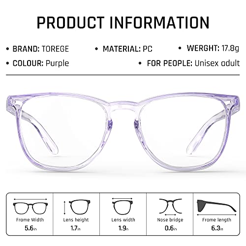 TOREGE Safety Glasses, Safety Goggles Eye Protection With Anti-Fog And Anti-Blue Light Lenses For Women Nurse (Light Purple Blue&Clear Lens) - color: Light Purple Blue&clear Lens