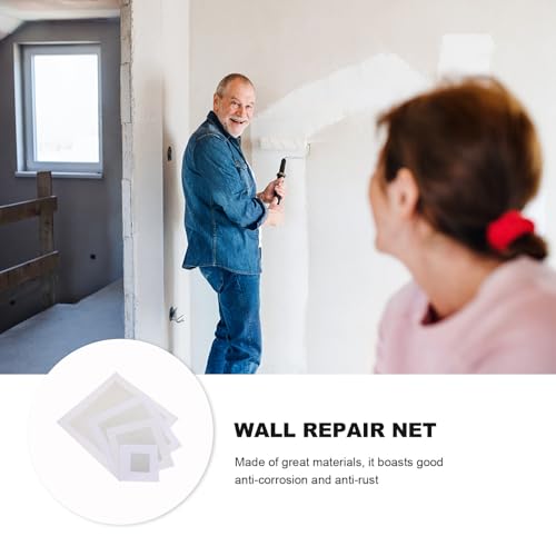 FOMIYES Self-Adhesive Wall Patches Fiberglass Mesh Repair Patch Kit for Wall Hole Fixing White 2" 4" 6" 8" 12pcs for Drywall
