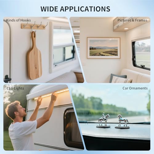 3M 1600T Double Sided Tape, PE Foam Tape 0.75" x 18 Ft White Removable Strong Adhesive No Residue for RV Picture Hanging, Posters Frames Wall Decor Indoor & Outdoor Use - size: 0.75" x 18Ft